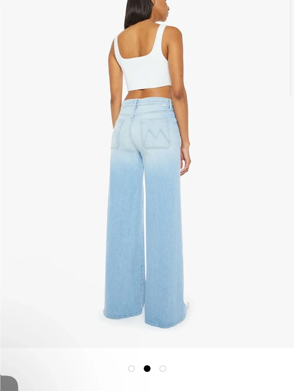 MOTHER Light Blue High-Rise Wide-Leg Jeans - Picture 3 of 12